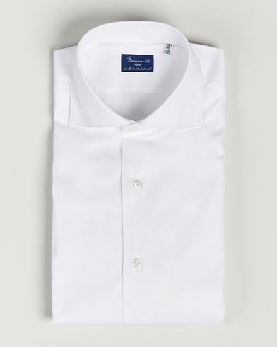 Herre |  | Finamore Napoli | Milano Slim Fit Stretch Shirt White