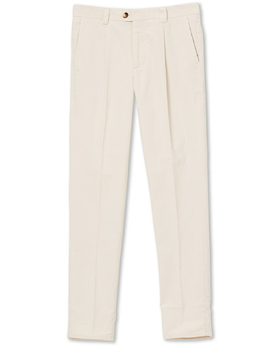  Slim Fit Corduroy Trousers Winter White
