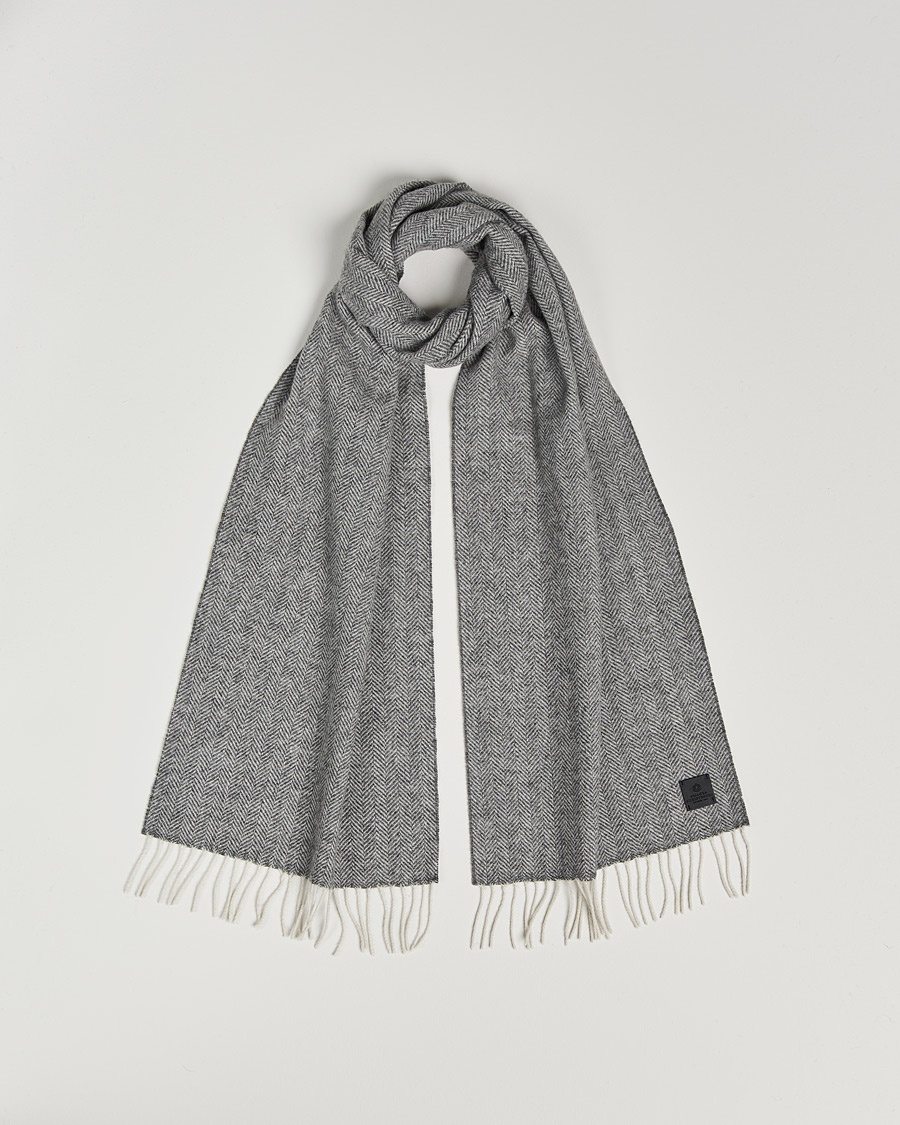 Herre | | Amanda Christensen | Merino Wool Herringbone Light Grey Melange