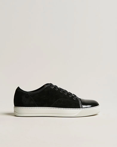 Herre |  | Lanvin | Patent Cap Toe Sneaker Black