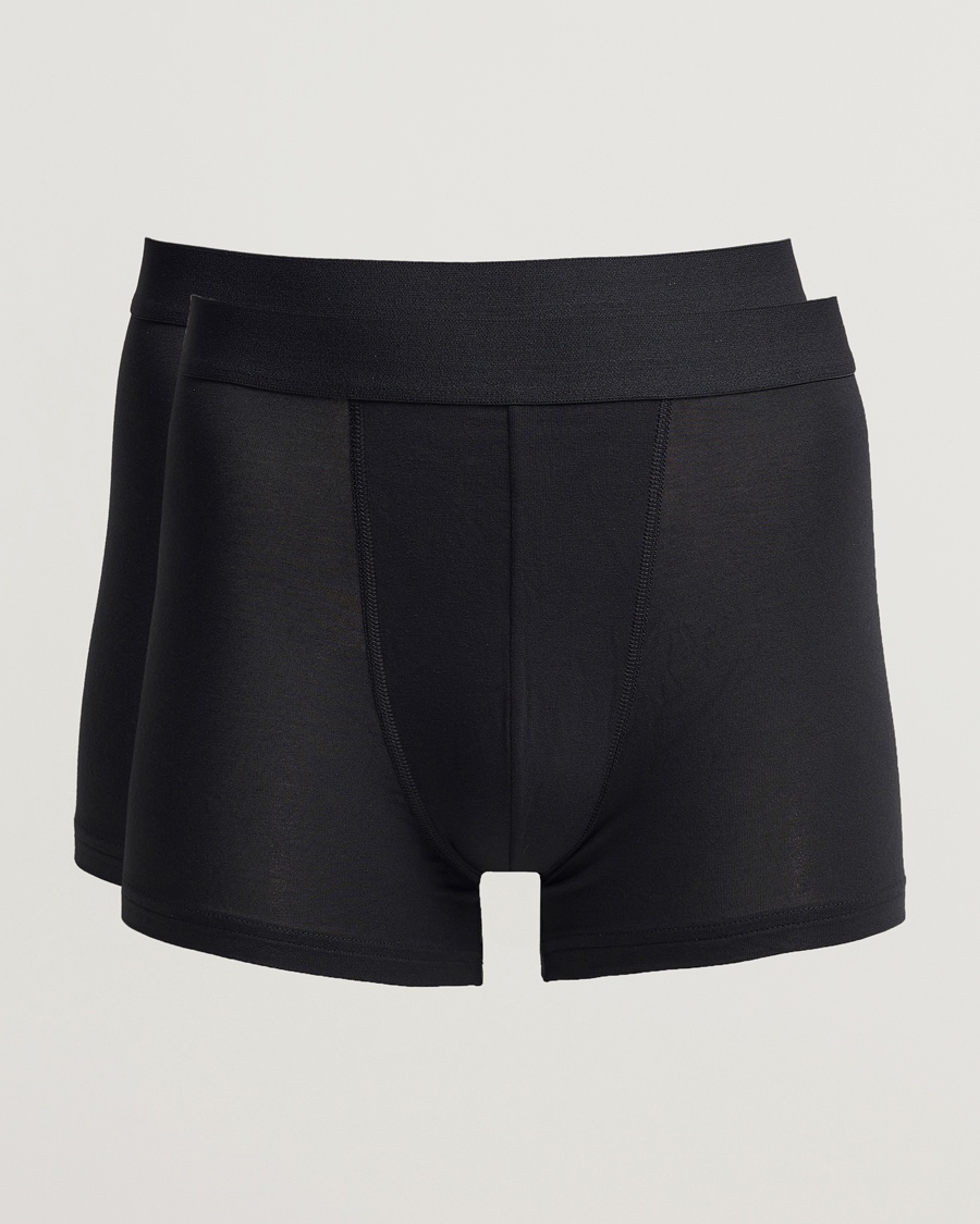 Herre | Trunks | Bread & Boxers | 2-Pack Boxer Breif Modal Black