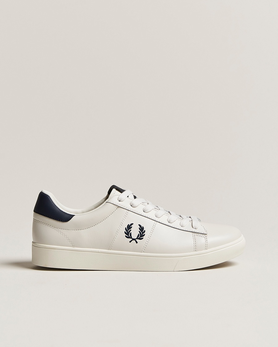 Herre | | Fred Perry | Spencer Leather Sneakers Porcelain/Navy