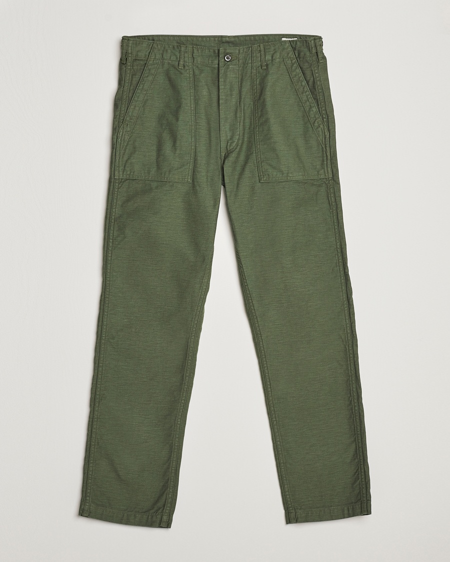orSlow Slim Fit Original Sateen Fatigue Pants Green – Grønn
