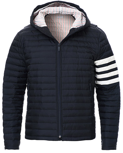  4 Bar Quilted Down Jacket Navy