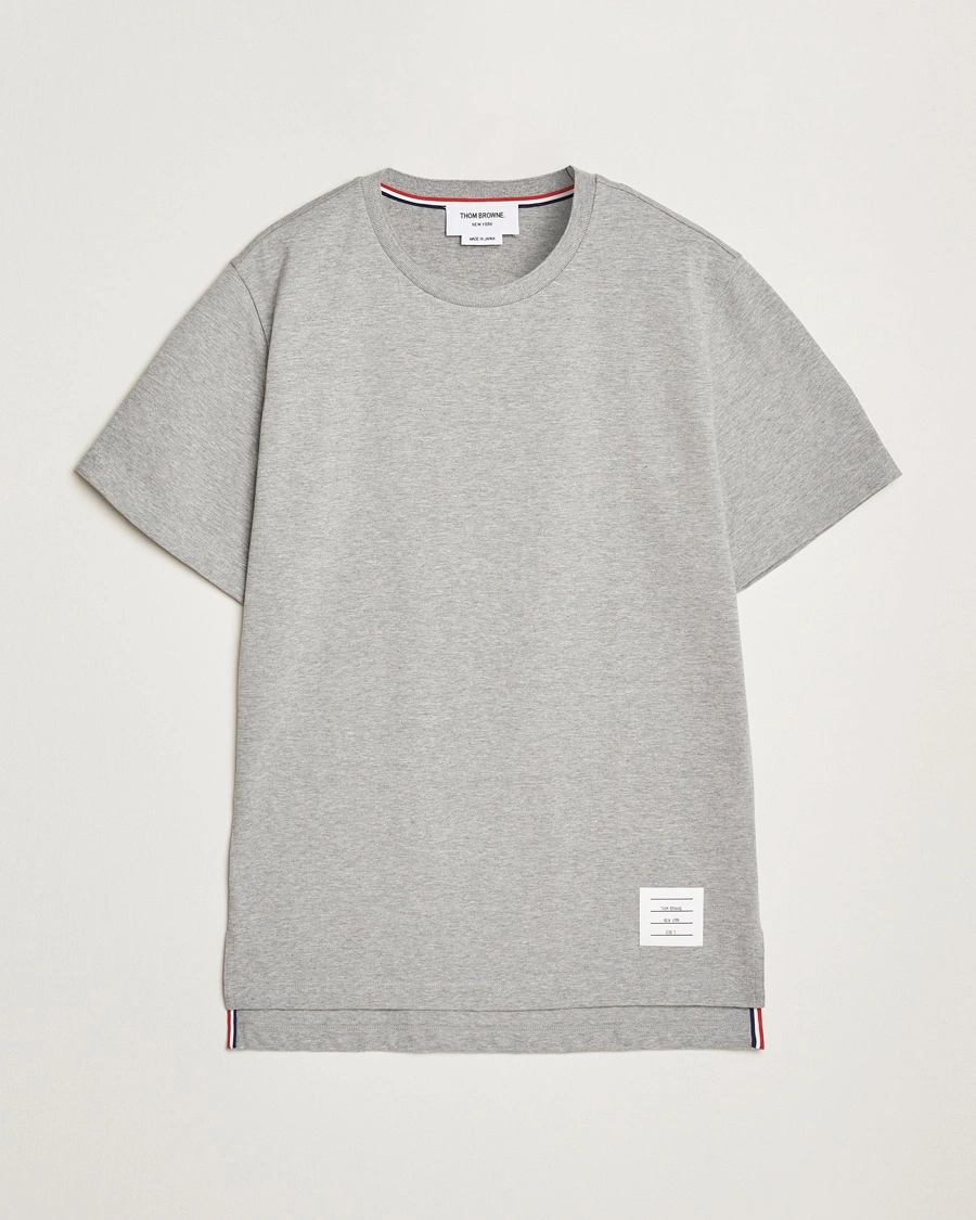 Herre | T-Shirts | Thom Browne | Relaxed Fit Short Sleeve T-Shirt Light Grey