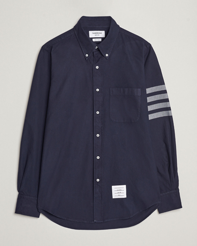 Herre |  | Thom Browne | 4 Bar Flannel Shirt Navy