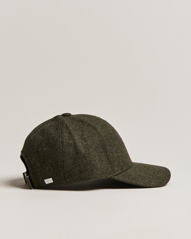 Herre | Contemporary Creators | Varsity Headwear | Flannel Baseball Cap Forest Green