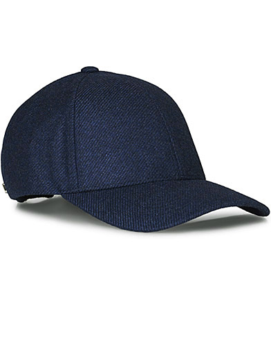 Herre |  | Varsity Headwear | Loro Piana Cashmere Baseball Cap  Navy
