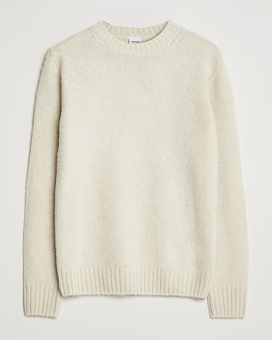 Herre | Italian Department | Aspesi | Brushed Shetland Sweater Naturale