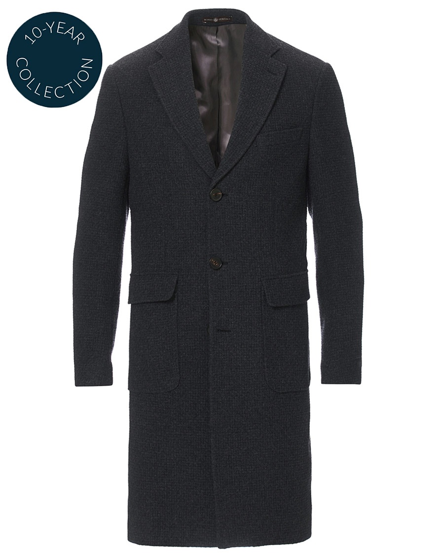 Morris Heritage Structured Wool Patch Pocket Coat Charcoal