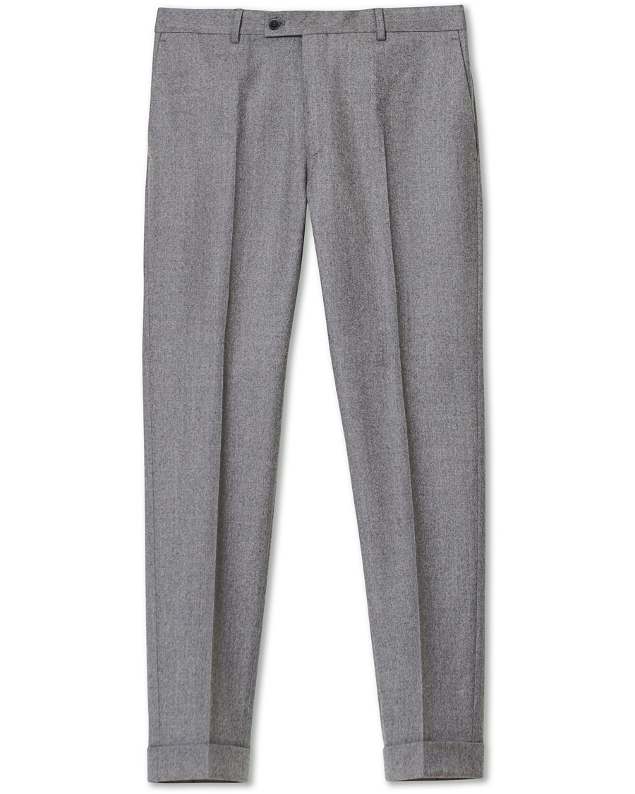 Herre | | Morris Heritage | Jack Flannel Trousers Light Grey