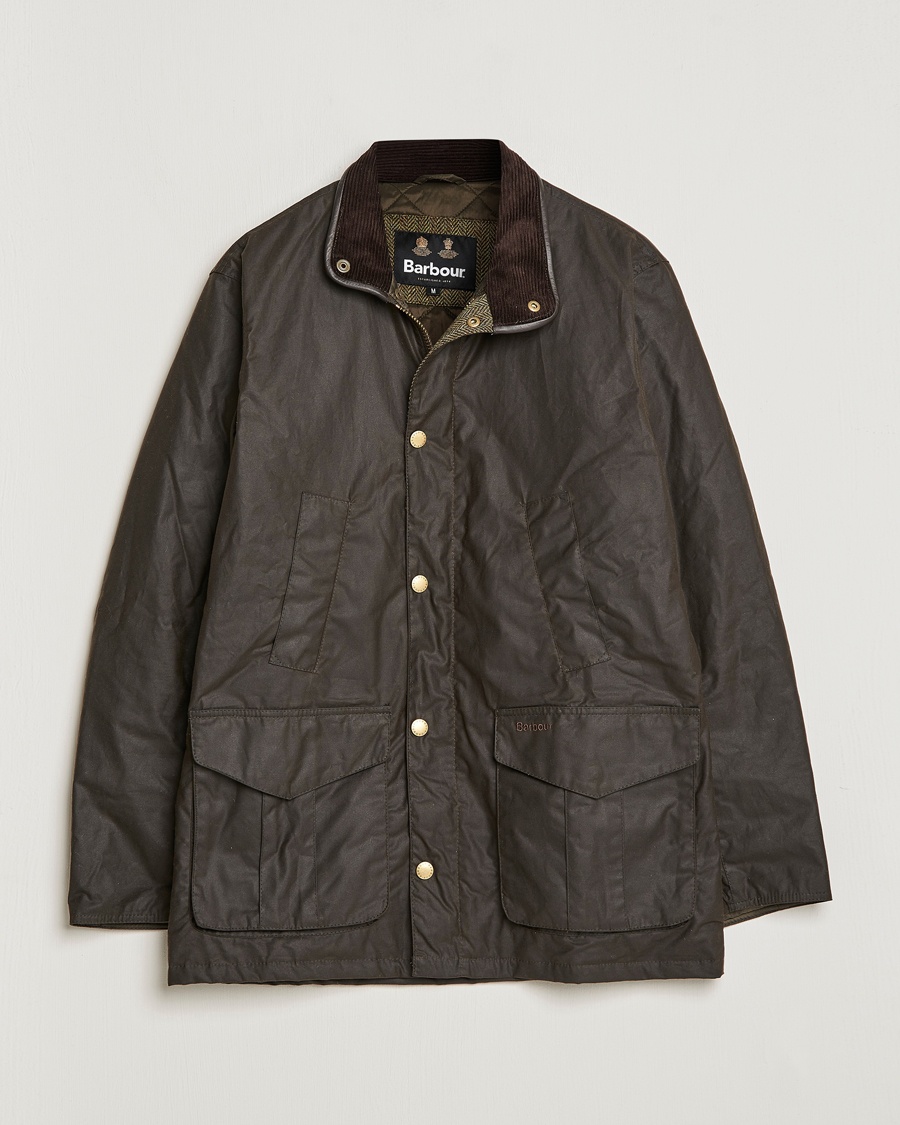 Barbour Lifestyle Hereford Wax Jacket Olive – Grønn