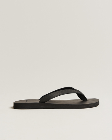 Herre |  | The Resort Co | Saffiano Leather Flip-Flop Black