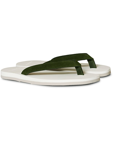 The Resort Co Suede Flip-Flop Green/White