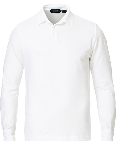 Zanone Ice Cotton Long Sleeve Polo White