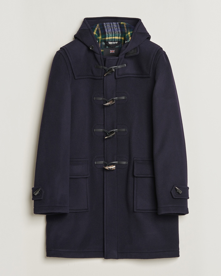 Gloverall Morris Duffle Coat Navy/Dress Gordon - Blå - Duffel - Størrelse: M