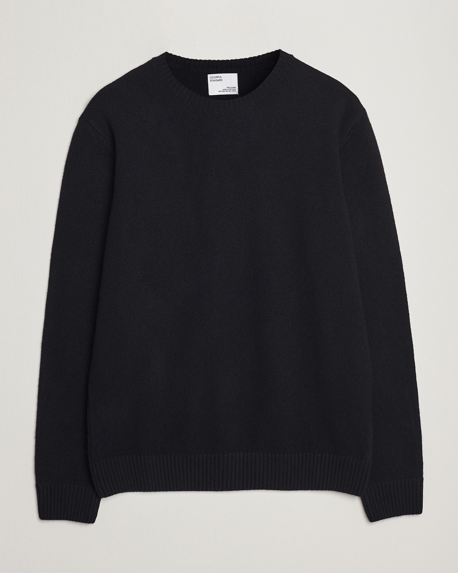 Herre | Gensere | Colorful Standard | Classic Merino Wool Crew Neck Deep Black