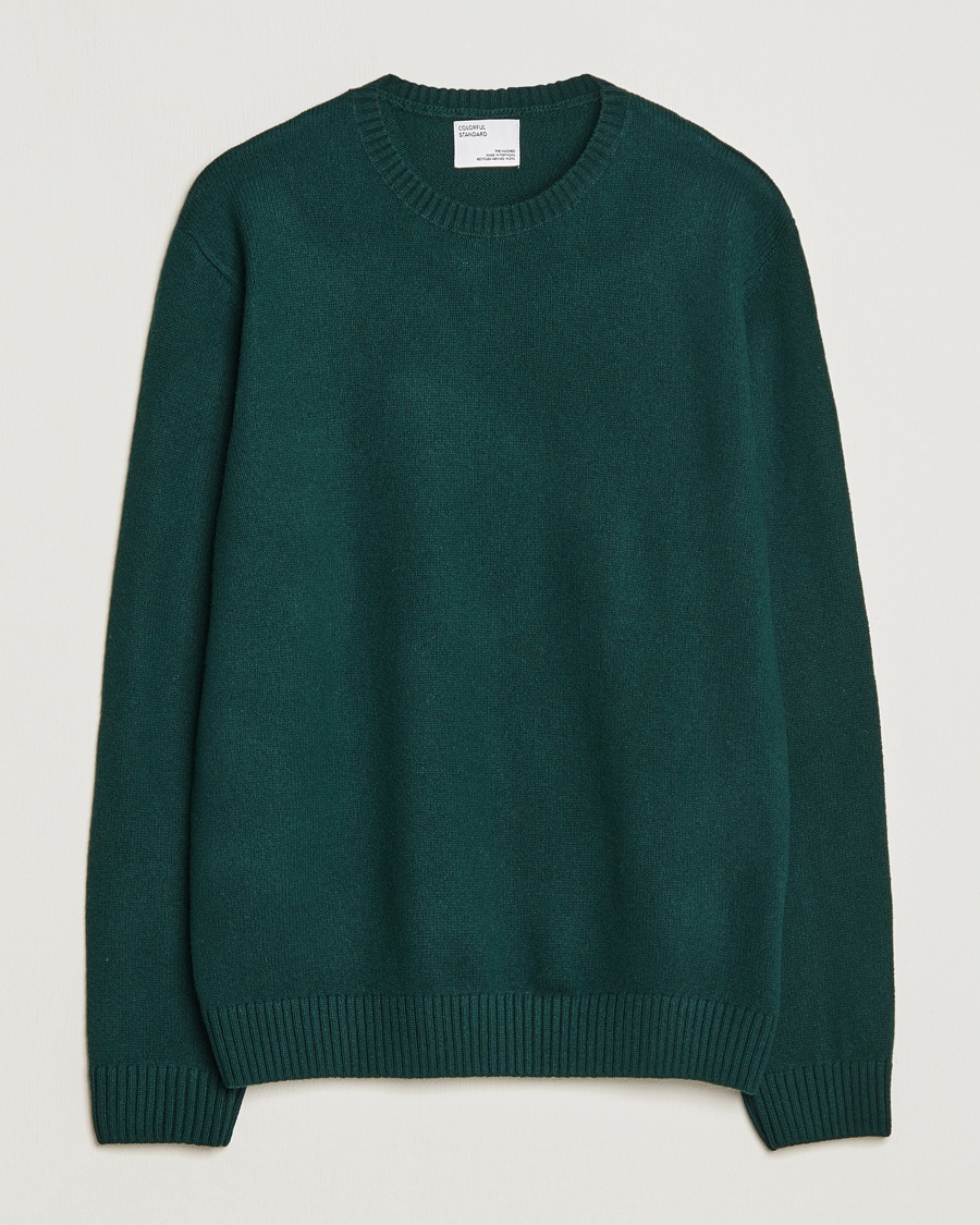 Colorful Standard Classic Merino Wool Crew Neck Emerald Green – Grønn