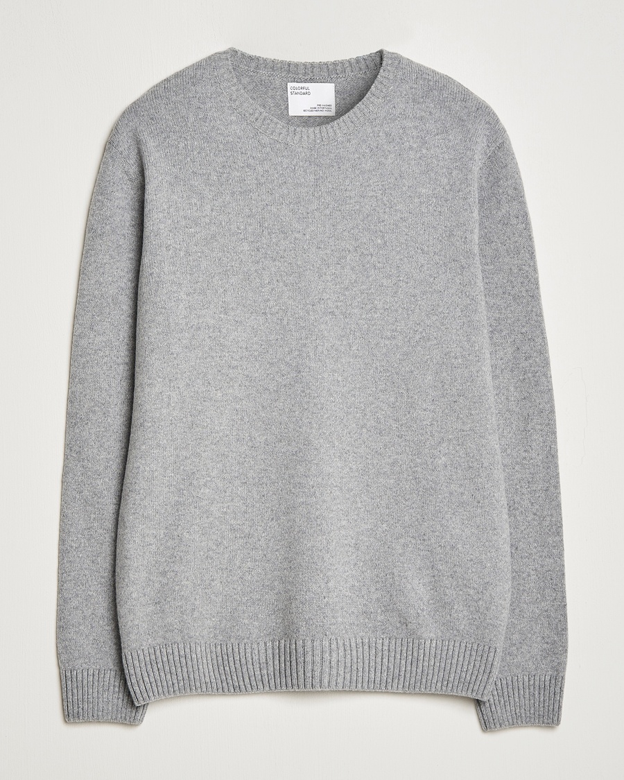 Colorful Standard Classic Merino Wool Crew Neck Heather Grey – Grå