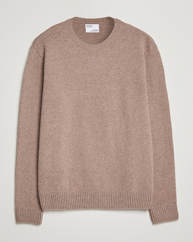 Herre | Strikkede gensere | Colorful Standard | Classic Merino Wool Crew Neck Warm Taupe