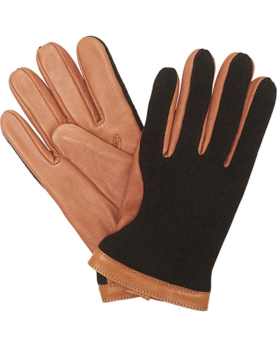 Hansker |  Deerskin Wool Tricot Glove Brown/Brown
