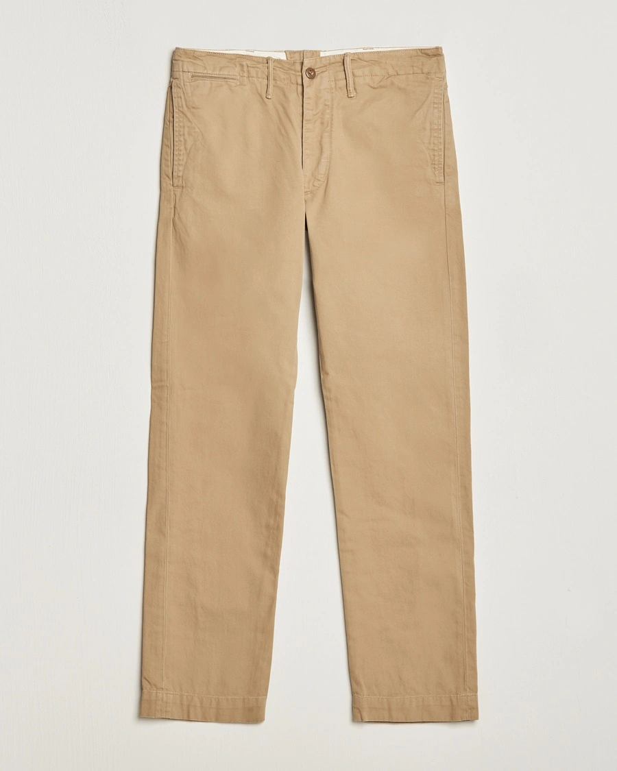 RRL Officers Flat Pant New Military Khaki – Beige