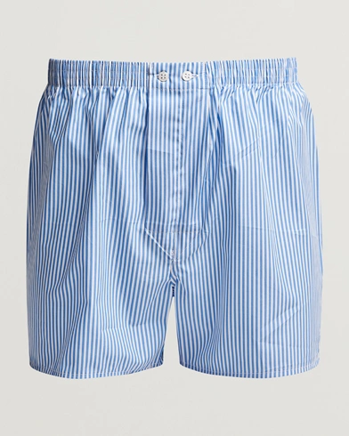 Herre | Loungewear-avdelingen | Derek Rose | Classic Fit Cotton Boxer Shorts Blue Stripe