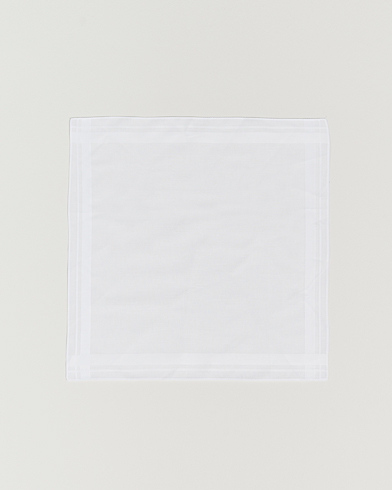 Herre | Lommetørklær | Amanda Christensen | Cotton Pocket Square White