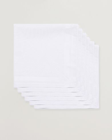 Herre | Amanda Christensen | Amanda Christensen | 6-pack Cotton Pocket Square White
