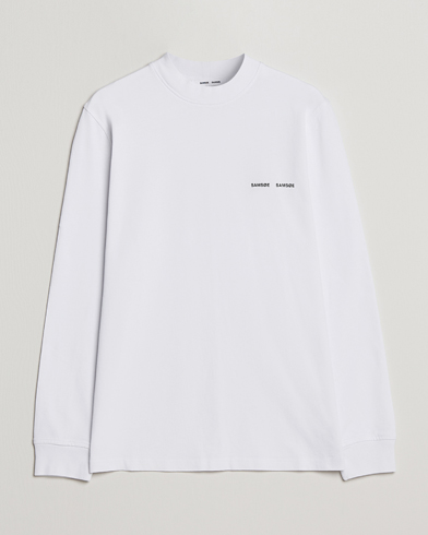 Herre | Langermede t-shirts | Samsøe & Samsøe | Norsbro Long Sleeve Organic Cotton Tee White