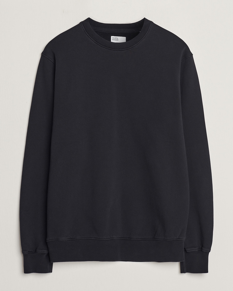 Colorful Standard Classic Organic Crew Neck Sweat Deep Black – Svart