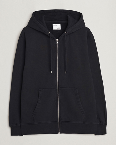 Herre | Wardrobe basics | Colorful Standard | Classic Organic Full Zip Hood Deep Black