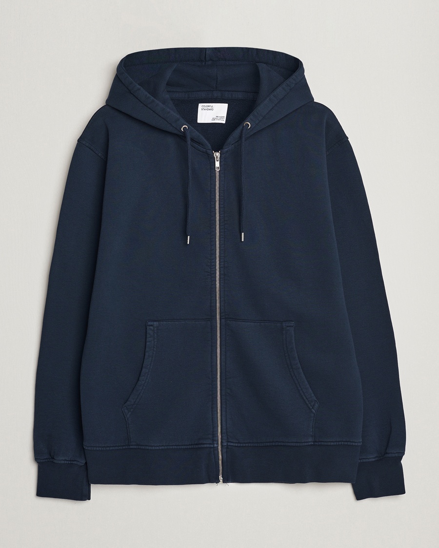 Herre | Colorful Standard | Colorful Standard | Classic Organic Full Zip Hood Navy Blue