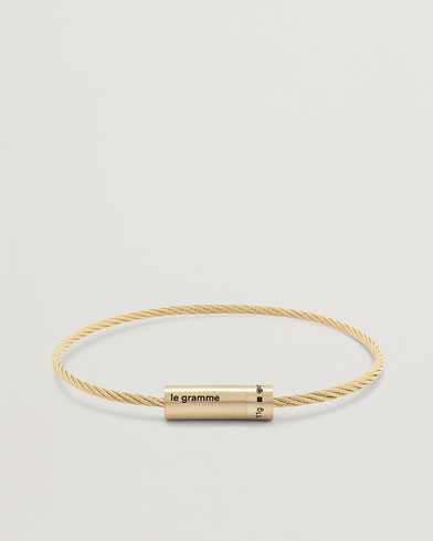 Armbånd |  Cable Bracelet Brushed Gold 18-Karat 11g