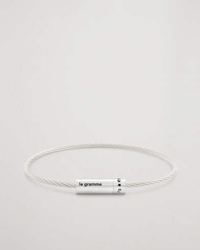 Herre | Contemporary Creators | LE GRAMME | Cable Bracelet Brushed Sterling Silver 7g