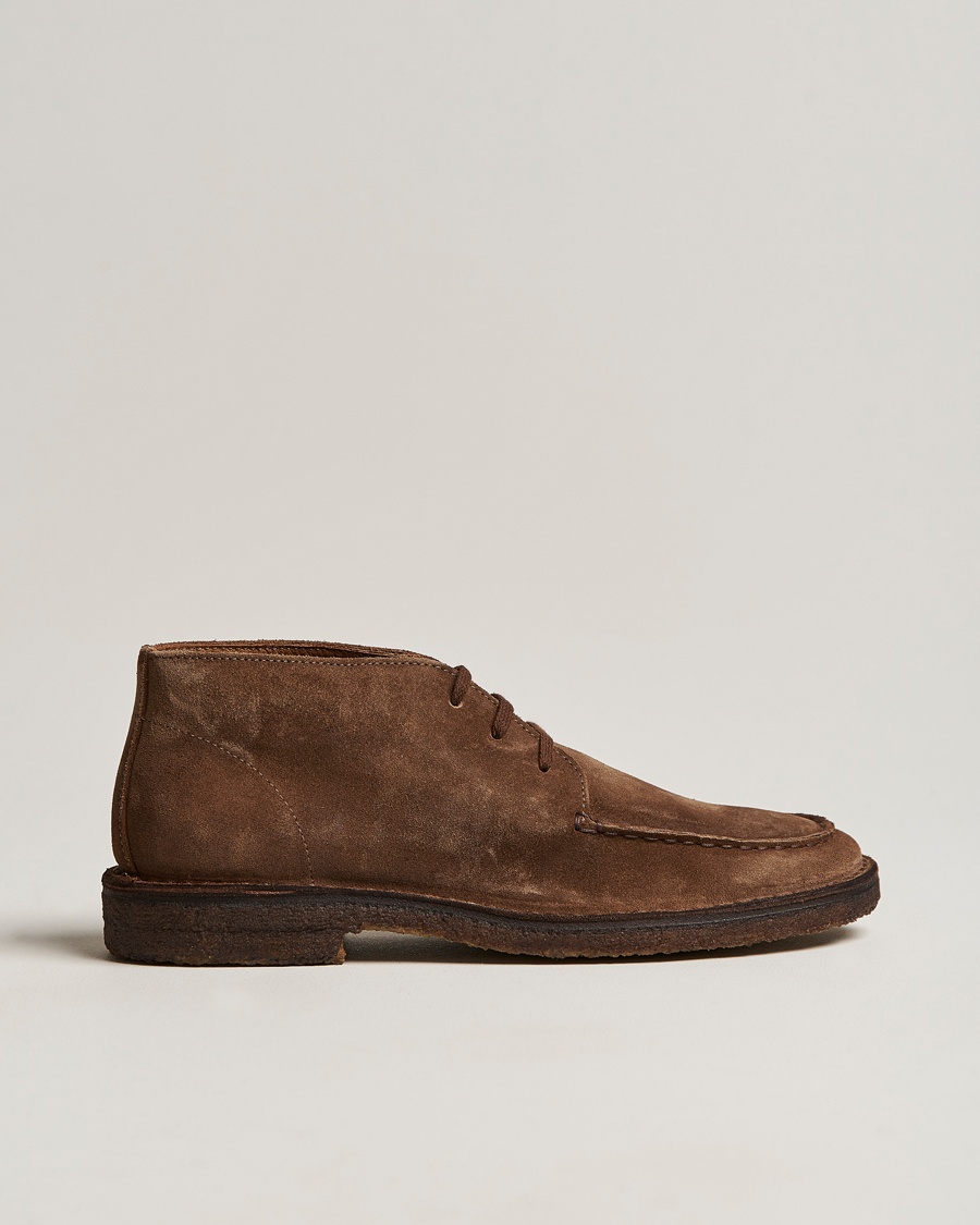 Drake's Crosby Moc-Toe Suede Chukka Boots Brown – Brun