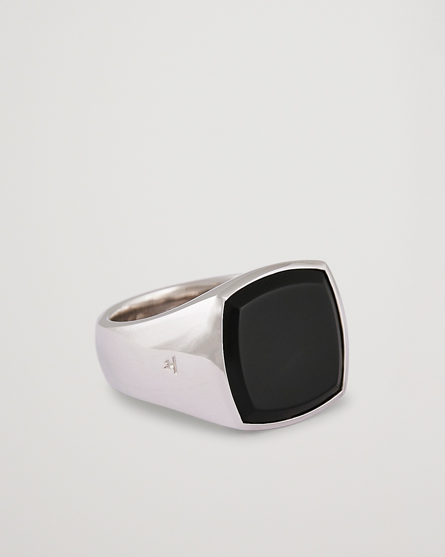 Herre | Ringer | Tom Wood | Cushion Black Onyx Ring Silver