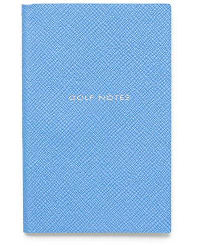 Smythson Crossgrain Notebook Nile Blue Golf Notes