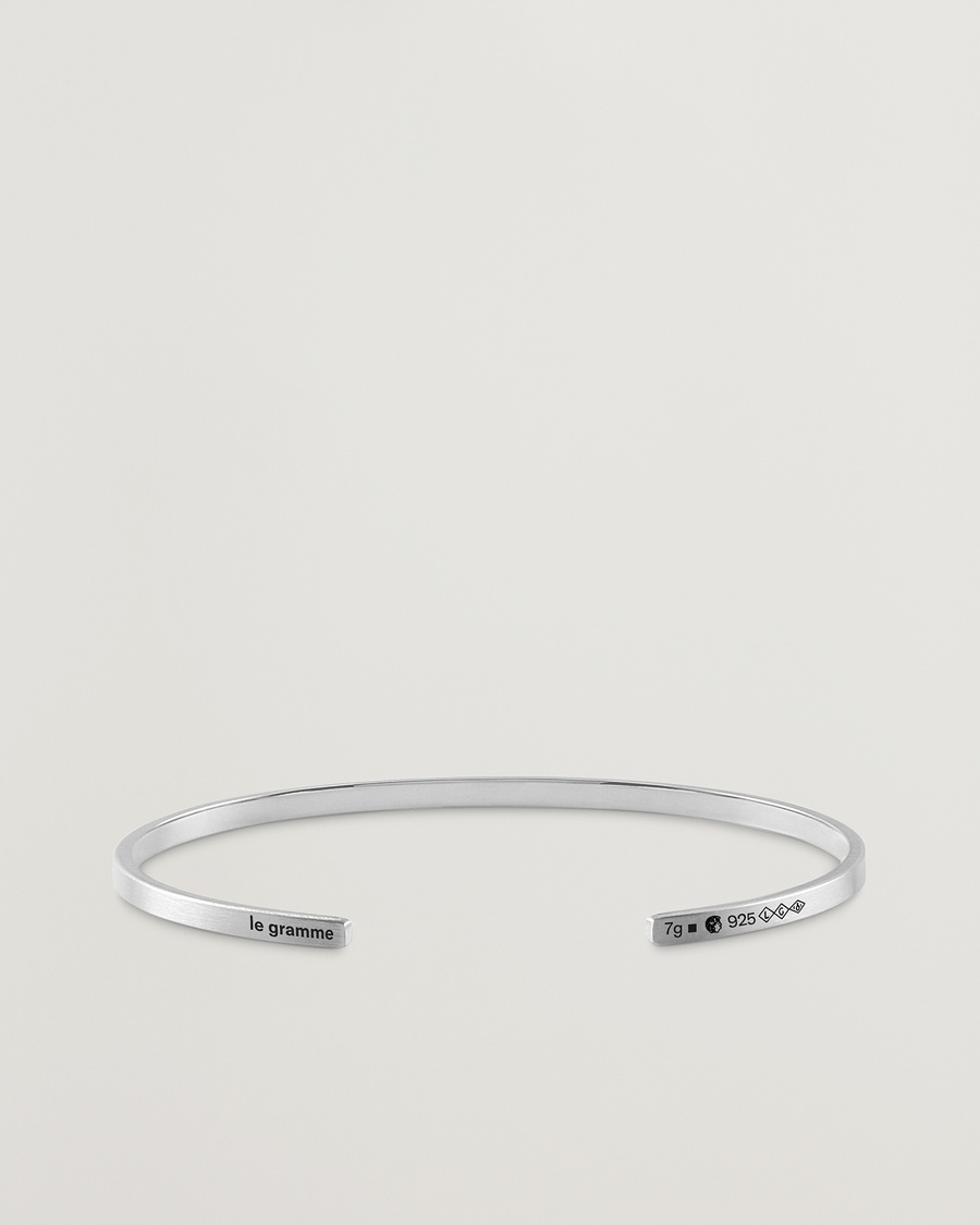 LE GRAMME Ribbon Bracelet Brushed Sterling Silver 7g – Sølv