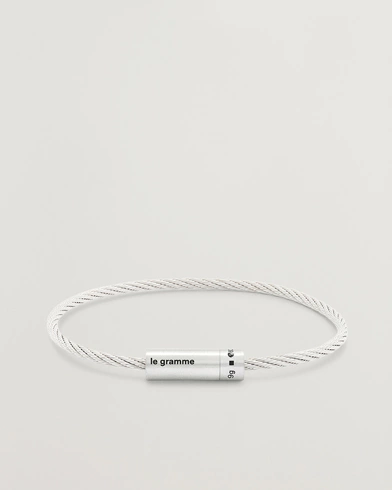 Herre | Contemporary Creators | LE GRAMME | Cable Bracelet Brushed Sterling Silver 9g
