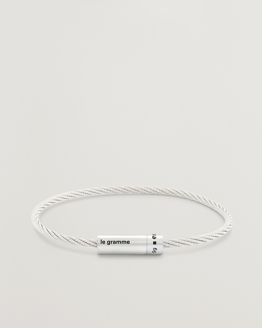 LE GRAMME Cable Bracelet Brushed Sterling Silver 9g – Sølv