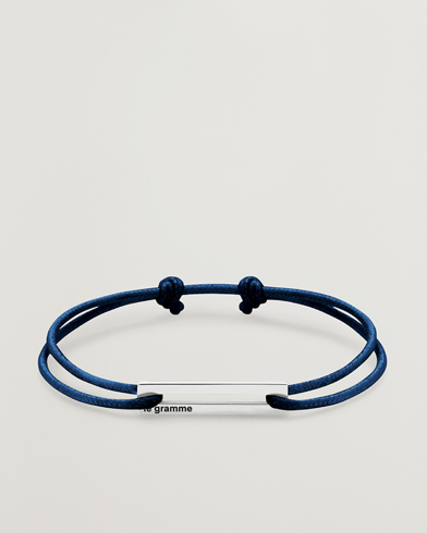 Smykke |  Cord Bracelet Le 17/10 Navy/Sterling Silver