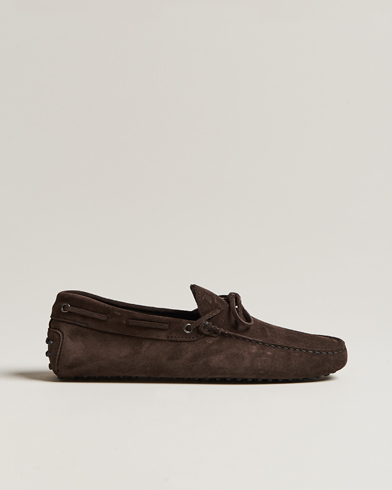 Herre | Tod's | Tod's | Lacetto Gommino Carshoe Dark Brown Suede