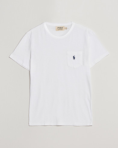 Herre | Kortermede t-shirts | Polo Ralph Lauren | Washed Crew Neck Pocket Tee White