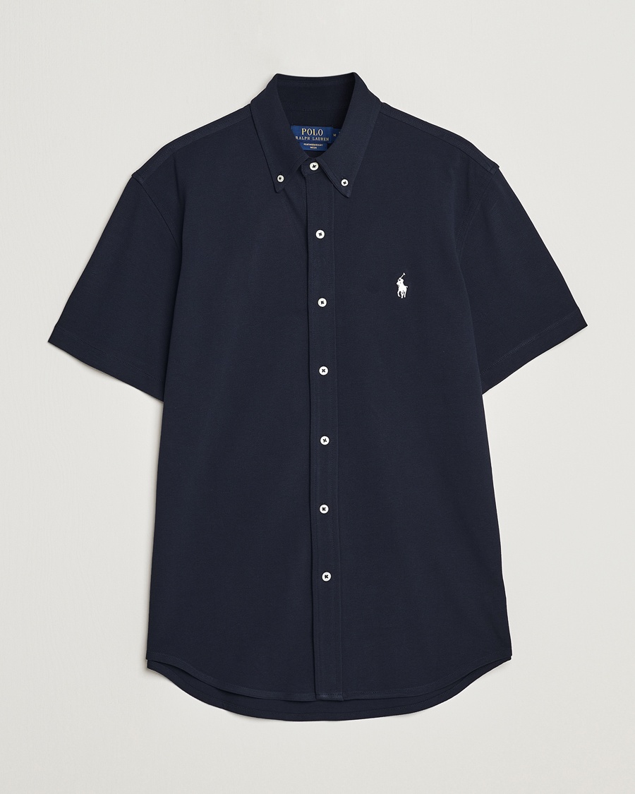 Herre | Kortermede skjorter | Polo Ralph Lauren | Featherweight Mesh Short Sleeve Shirt Aviator Navy