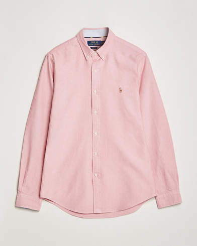 Herre |  | Polo Ralph Lauren | Slim Fit Oxford Button Down Shirt Sunrise Red