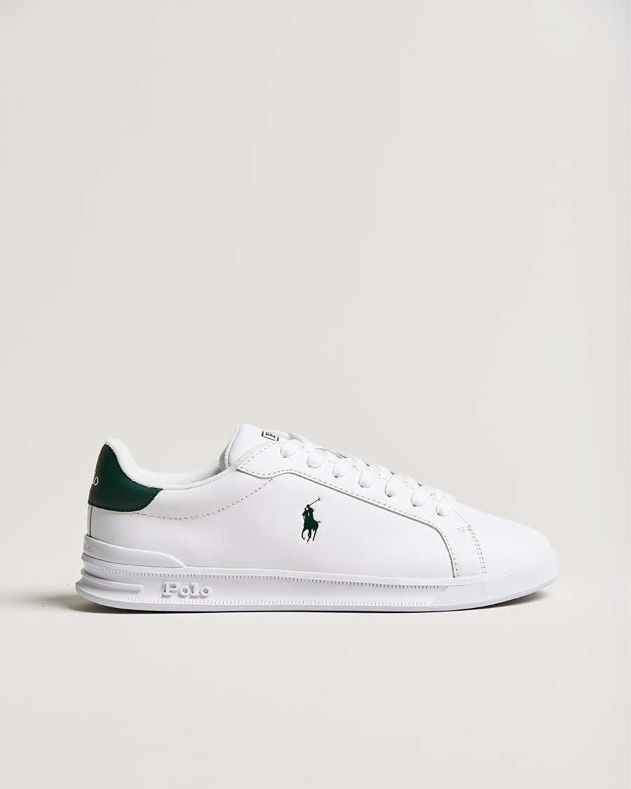 Polo Ralph Lauren Heritage Court Sneakers White/College Green – Hvit