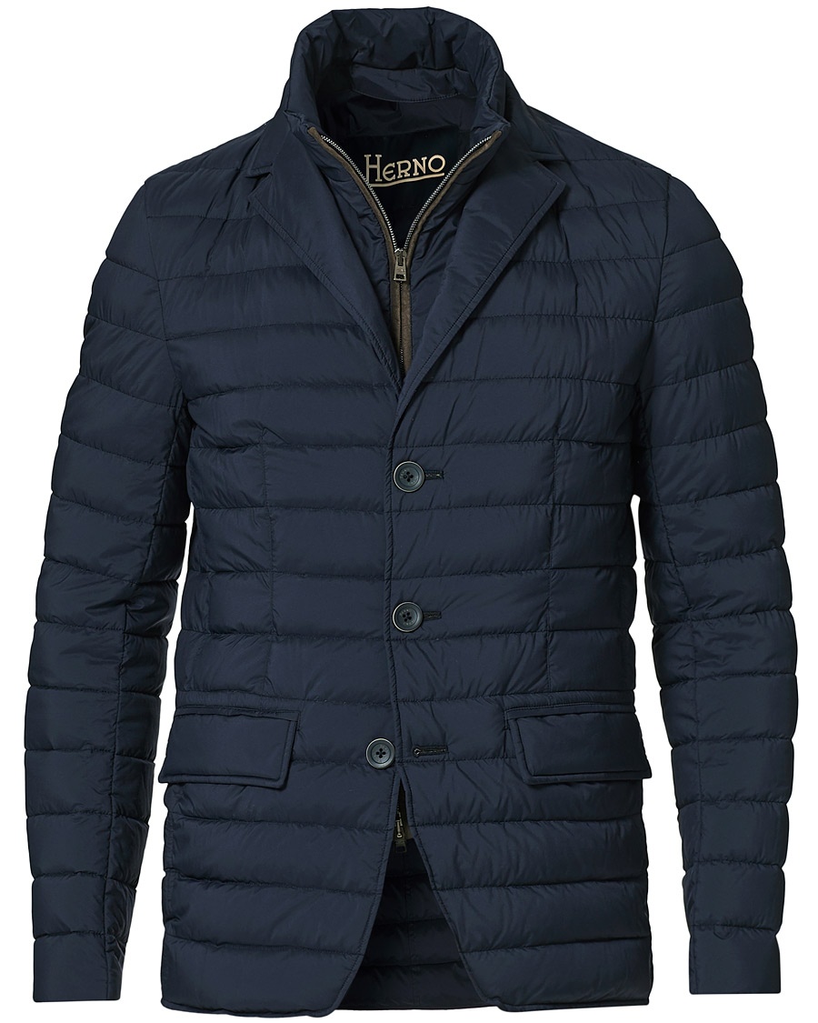 Herno Nuage Matt Nylon Blazer Jacket Navy Herno Nuage Matt Nylon Blazer Jacket Navy