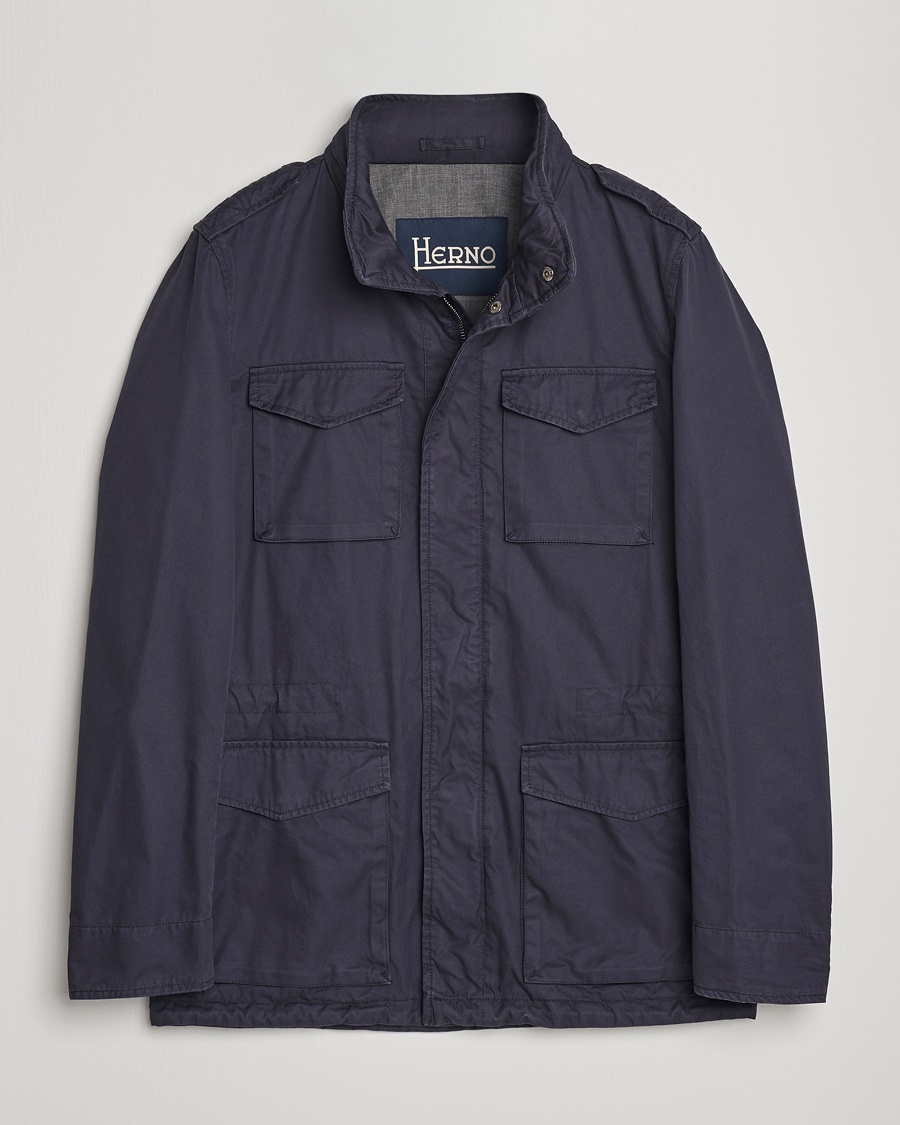 Herno Cotton Field Jacket Navy