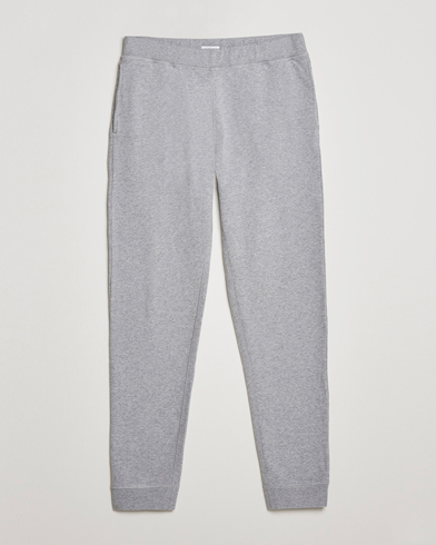 Herre | Loungewear-avdelingen | Sunspel | Cotton Loopback Track Pants Grey Melange